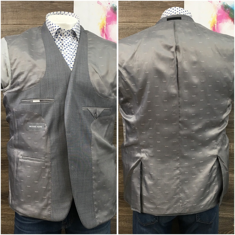 MICHAEL KORS Mens Blazer Sport Coat Casual Jacket Size‎ 44R Classic Wool Suit - Picture 12 of 12
